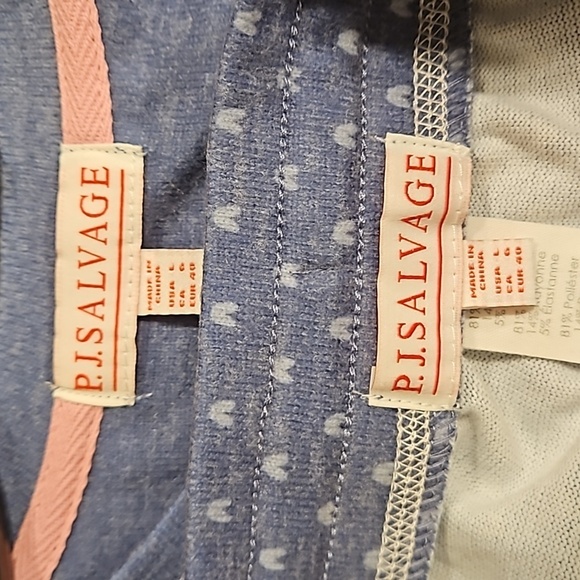 💕PJ SALVAGE💕 Cozy Vibes Fair Isle Peachy Pajamas ~ Dark Blue Large NWT - Picture 11 of 14